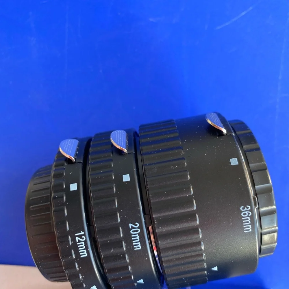 Black Camera Lens Extension Tube Set